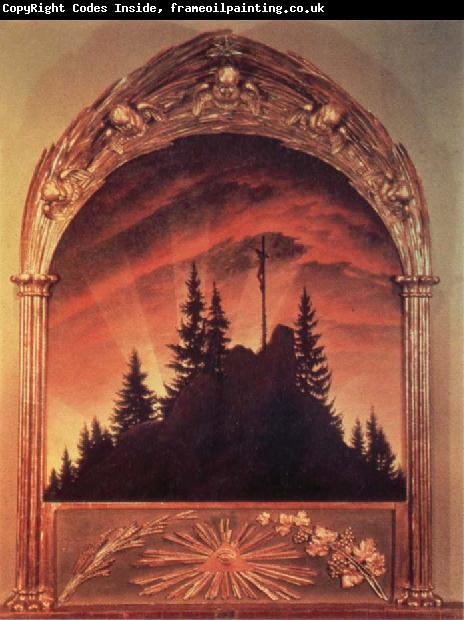 Caspar David Friedrich Kreuz im Gebirge,Teschener Altar